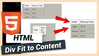 How to Make a Div Fit its Content  HTML amp CSS Tutorial [upl. by Dianne]