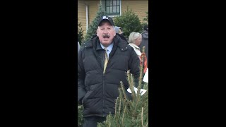 Families shop for Christmas trees on Black Friday [upl. by Ttenrag]