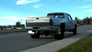 Dodge ram 3500 4quot exhaust sounds [upl. by Hegyera]