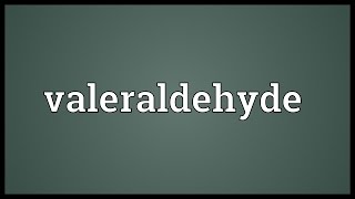 Valeraldehyde Meaning [upl. by Sigvard]