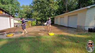 B E Surface cleaning concrete Pressure Washing driveways and carports [upl. by Barclay]