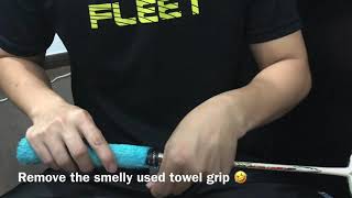 Tutorial Towel Grip for Badminton [upl. by Leirej]