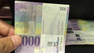 Banknotes 1000 of the Swiss franc [upl. by Anir101]