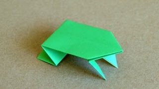 Origami Jumping Frog Instructions wwwOrigamiFuncom [upl. by Anile]