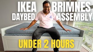 Ikea brimnes daybed assembly under 2 hours [upl. by Aek782]