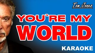 YOURE MY WORLD  Tom Jones KARAOKE [upl. by Ev]