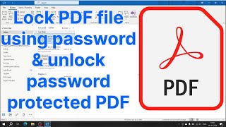 How to Lock PDF files using password and unlock PDF files for free pdf lockpdf unlockpdf [upl. by Malik]