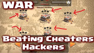 Clash of Clans  Beating Cheaters  Hackers in Clan War [upl. by Gytle]