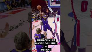 Rui Hachimura and DAngelo Russell Highlights vs Detroit Pistons [upl. by Nomae]