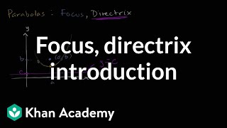 Focus and directrix introduction  Conic sections  Algebra II  Khan Academy [upl. by Siddra]