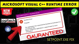 Microsoft visual C Runtime Error This application has requested the runtime to terminate Fix [upl. by Eleanora]