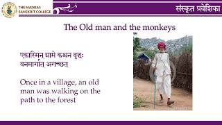 Panchatantra tales in Sanskrit  The oldman and the monkeys [upl. by Adolfo]