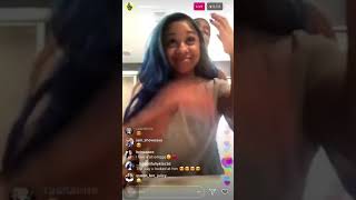 Reginae Carter amp YFN Lucci go live on instagram [upl. by Tayler]