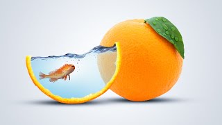 Photo Manipulation in Photoshop  Orange and Fish [upl. by Glynn469]