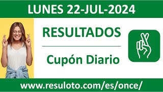 Resultado del sorteo Cupon Diario del lunes 22 de julio de 2024 [upl. by Htnicayh]