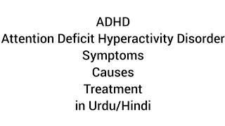 What is ADHD  Symptoms  Causes  Treatment in UrduHindi [upl. by Alrac920]