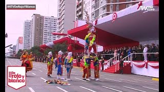 Fiestas Patrias Danza quotNegrillosquot cautivan con sus máscaras y acrobacias [upl. by Crisey]