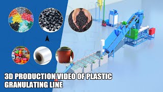 3D Video Of Plastic Granulating Line  Plastic Granulation Process  Plastic Pelletizing Process [upl. by Crescen]