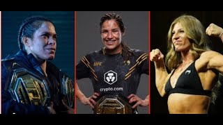 AMANDA NUNES RETURNS OR IS SHE TROLLING HARRISON GETS TITLE SHOT WEILI VS TATIANA SUAREZ CYBORG [upl. by Adlih]