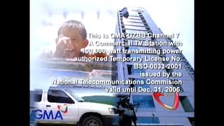 GMA Network DZBBTV sign off notice 2004 [upl. by Rania]