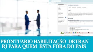 PRONTUÁRIO HABILITAÇÃO DETRAN RJ COMO SOLICITAR DRPERICIA [upl. by Dacia]