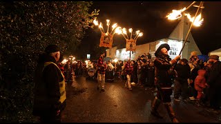 Newick Bonfire Society Bonfire2023 Procession start [upl. by Cynthy429]