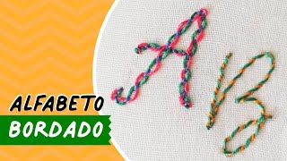 🧵 Cómo Bordar LETRAS a Mano FÁCILES 🧵 Abecedario Bordado A Mano [upl. by Deeraf]