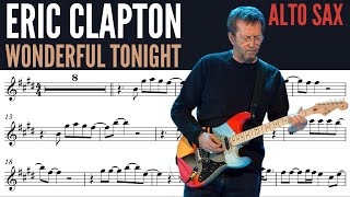 ERIC CLAPTON ALTO SAXOPHONE SHEET MUSIC WONDERFUL TONIGHT [upl. by Engelbert]