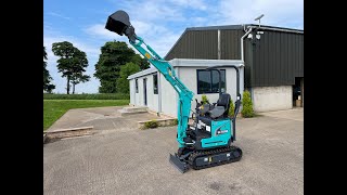 Kobelco SK10SR2 Micro DiggerExcavator Walk Round Video BIG reach and load height [upl. by Leff]