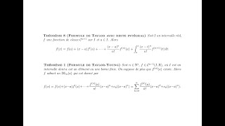 Formules de Taylor  les démonstrations [upl. by Inesita]