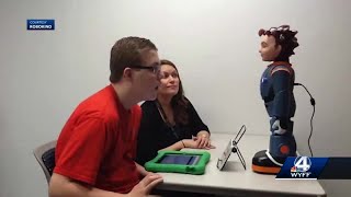 Robot named Milo helps special needs students in Pendleton learn [upl. by Wain]