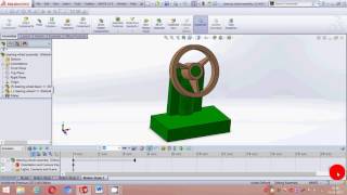 solidworks steering wheel animation [upl. by Elatan]