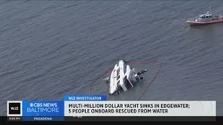 Multimillion dollar yacht sinks in Edgewater five rescued [upl. by Irama132]