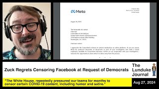 Zuck Regrets Censoring Facebook at Request of Democrats [upl. by Heaps746]