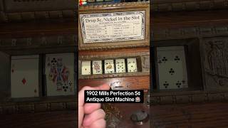 Spinning A 1902 Mills Perfection 5¢ Antique Slot Machine 🎰 [upl. by Anihsak]