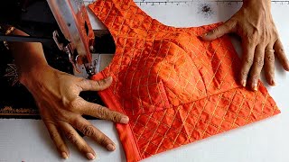 Simple katori blouse cutting and sttiching Very eAsy Method Full Video [upl. by Ahsen23]