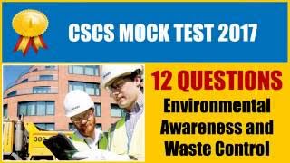 CSCS 2016  Environmental Awareness and Waste Control [upl. by Tymon]