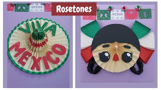 Rosetones para fiestas Patrias  Sombrero Mexicano y Muñequita Lele [upl. by Siekram]