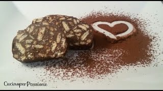 Salame di cioccolato senza uova ne burro [upl. by Einolem]