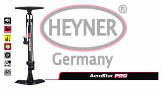 Hand Air Pump Tyre Inflator Car and Bike Heyner Aerostar Pro 216200 [upl. by Lena]