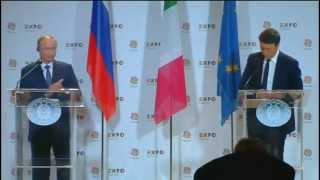 Expo 2015 conferenza stampa RenziPutin [upl. by Jameson]