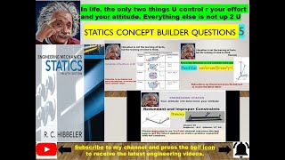 STATICS CONCEPT BUILDER QUESTIONS 5 [upl. by Onirotciv]