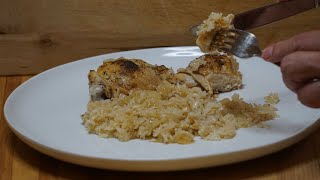 HAUT DE CUISSES DE POULET AU PAPRIKA ET RIZ AU FOUR [upl. by Lrac]