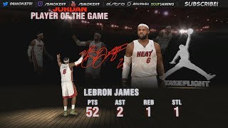 NBA 2K14 LeBron James 52 Points Vs Toronto Raptors Sick Highlights PS4 NEW [upl. by Pizor]