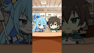 Aqua amp Kazuma  Main Heroine  KonoSuba  Anime Characters React to Each Other [upl. by Ayotol]