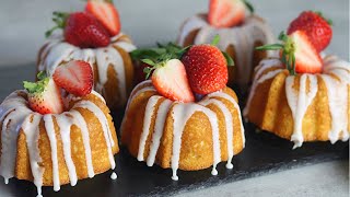 Soft Mini Vanilla Bundt Cakes  Quick amp Easy Pound Cake Recipe [upl. by Nodgnal]