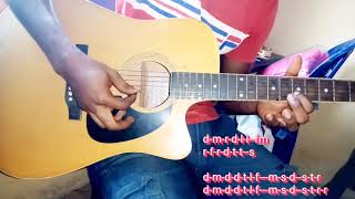 Highlife Makossa Praise solo guitar tutorial HD [upl. by Yztim]