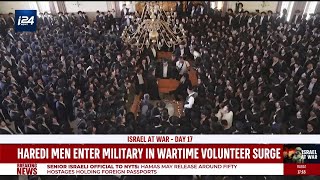 Haredi men enter military in wartime volunteer surge [upl. by Parthenia]