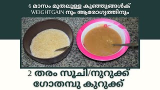 2 Broken Wheat Recipes for Babies amp Kids  കുഞ്ഞുങ്ങൾക്കായി 2 സൂചി  നുറുക്ക് ഗോതമ്പു കുറുക്കുകൾ [upl. by Ahselrak]