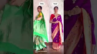 Open Pallu vs Pleated Pallu Saree Whats your pick [upl. by Shipley769]